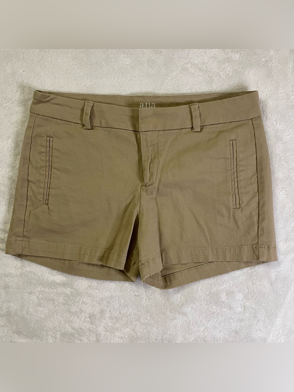 a.n.a Twill Cotton Blend Tan Shorts size 4